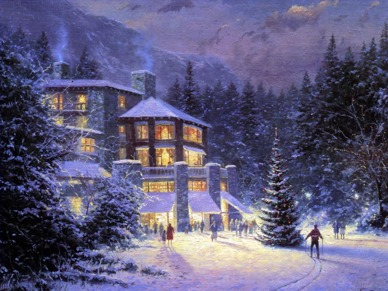 アワニー・トーマス・キンケードのクリスマス油絵
